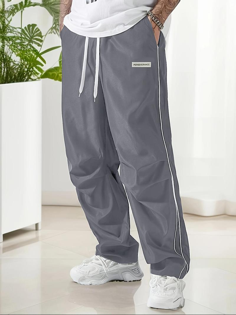 Loose Sports Pants Men's Trousers Grey Side Stripeswith Gold Accent Stripe Comfortable DesignAthleisure Style Bottoms Athletic Bottoms Gymwear Halloween Gifts