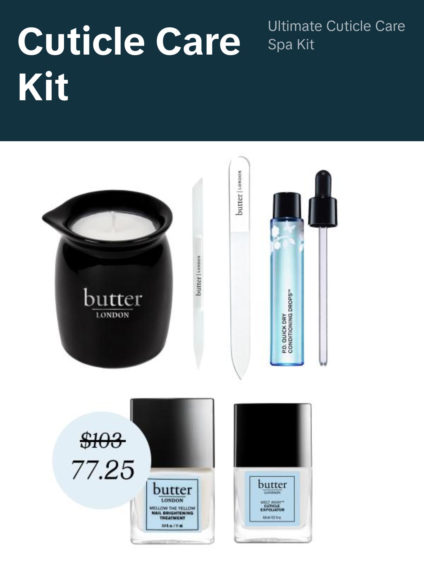 butter LONDON Ultimate Cuticle Care Kit - 6-Piece Professional Nail Treatment System for Salon-Quality Results Beauty Products