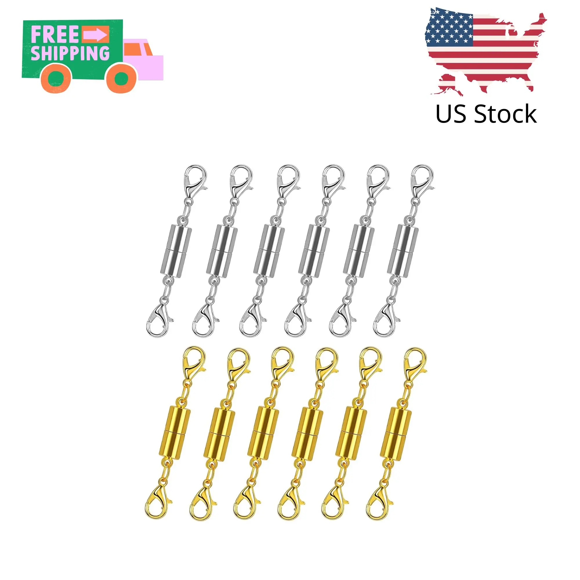 12 Pack Magnetic Necklace Clasps and Closures