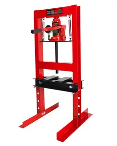 Garvee 6 Ton Hydraulic Shop Press with Pressure Gauge, H-Frame Floor Bearing Press for Garage & Metalworking, Adjustable Height (2.2"-9.4") with Stamping Plates – Ideal for Bending, Bearing