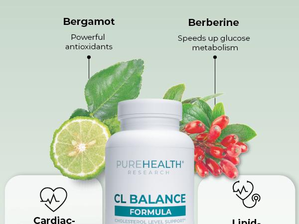 CL Balance Cholesterol Supplement: Natural Formula for Normal Cholesterol Levels with Bergamot Polyphenols and Berberine CL Balance Cholesterol Supplement: Natural Formula for Normal Cholesterol Levels with Bergamot Polyphenols and Berberine