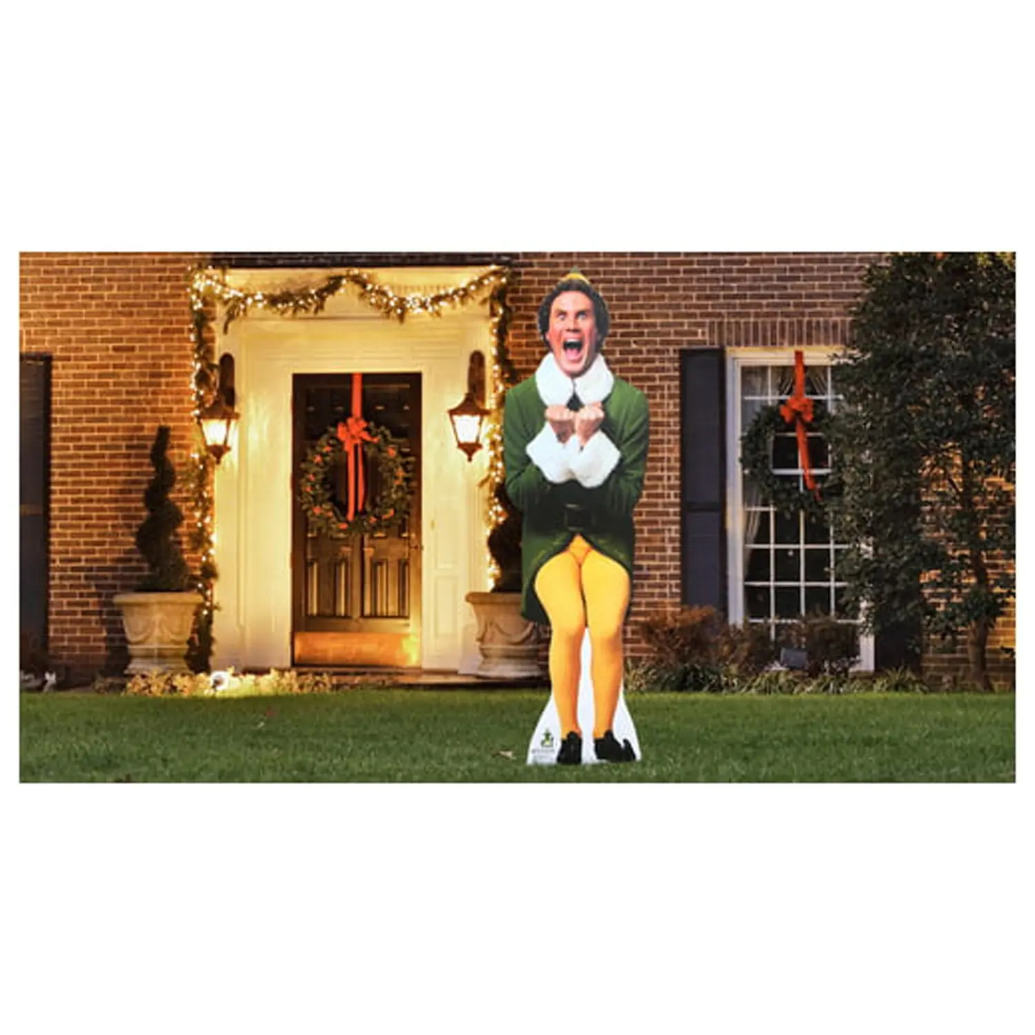 Advanced Graphics 2578 Plastic Holiday Elf Excited Outdoor Yard Standee Sign, 68x19 in. Home Decor Decoration for Outdoor Spaces, Signs