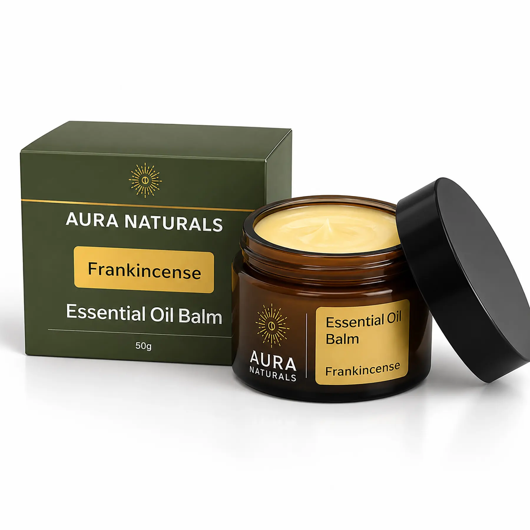 Aura Naturals Frankincense Essential Oil Balm 50g Natural Body Care Balm