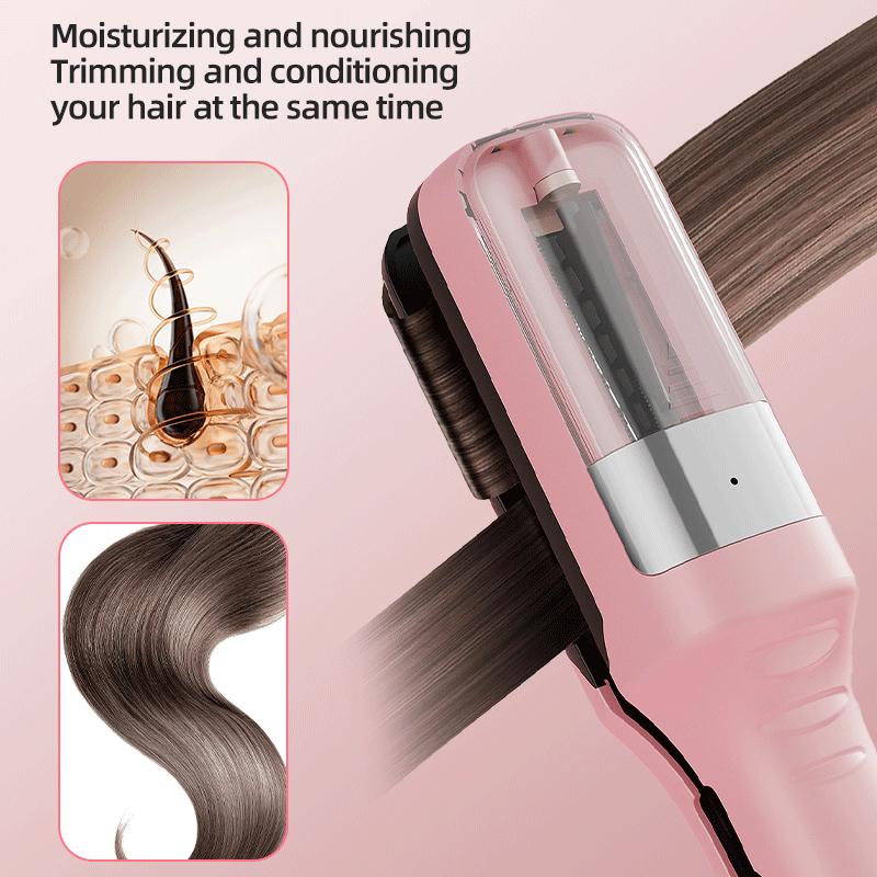Wireless split-end hair trimmer and clipper, 2-in-1 rechargeable styling tool for easy shaping—ideal for home and travel—suitable for trimming damaged split ends; compact and portable