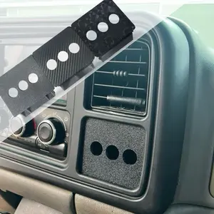 99-06 Chevy/GMC gmt800 Button Holder - Black with Three Circular Cutouts for Chevrolet and GMC Vehicles Car Trunk Organizer