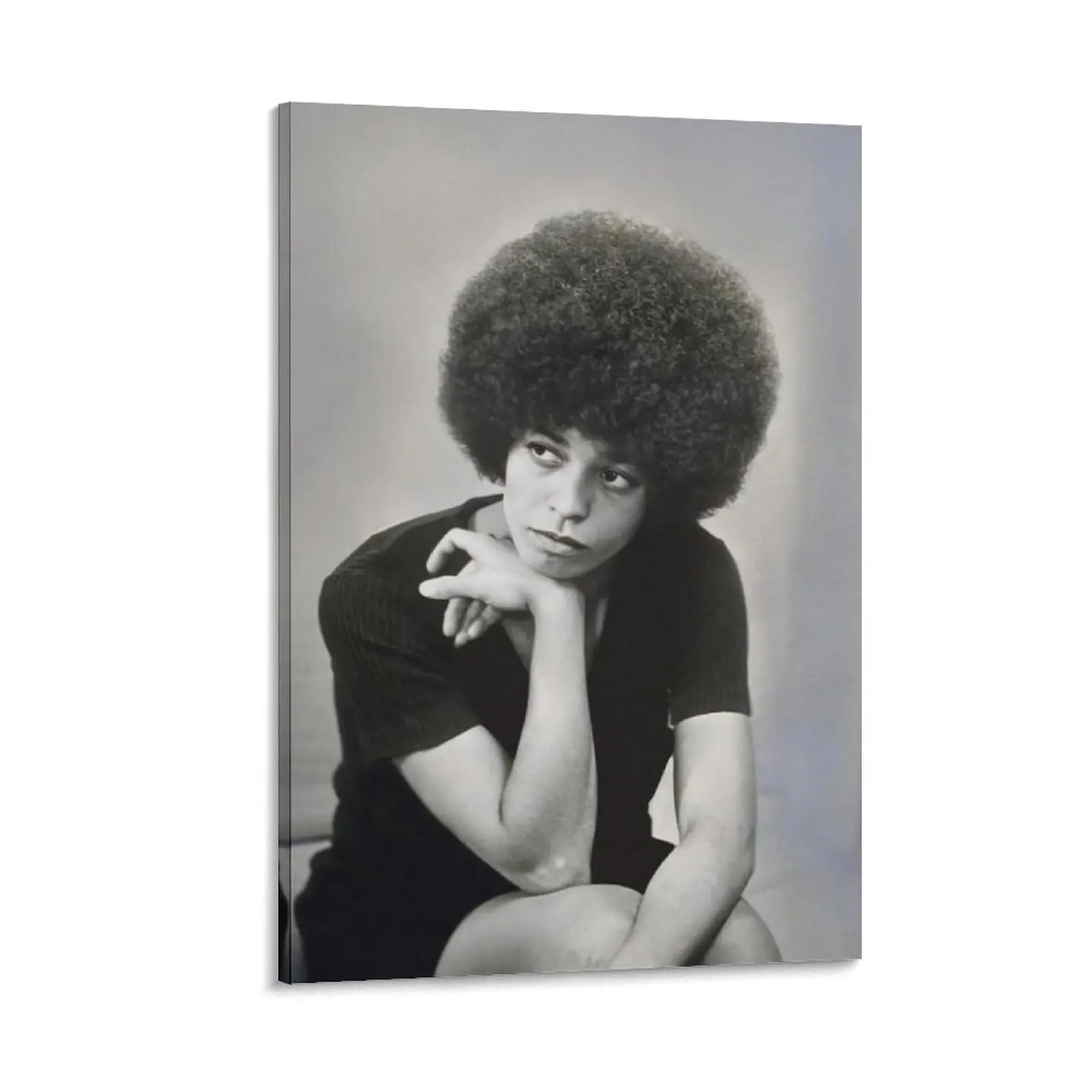Artistic Activist Angela Davis Painting Print Poster Canvas Wall Art, Customizable Multi-Size Home Decor, Bedroom-Bar Decoration Gift (Home Supplies), Garden