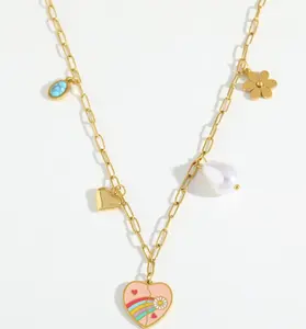Sweet Pearl Heart Necklace