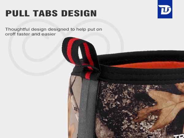 【No steel toe】Trudave Rubber Boots for Men, Waterproof Work Rain Boots, 6mm Neoprene Anti-slip Mud Boots  with Steel Shank, Size 5-14 Comfortable Industrial Shoe