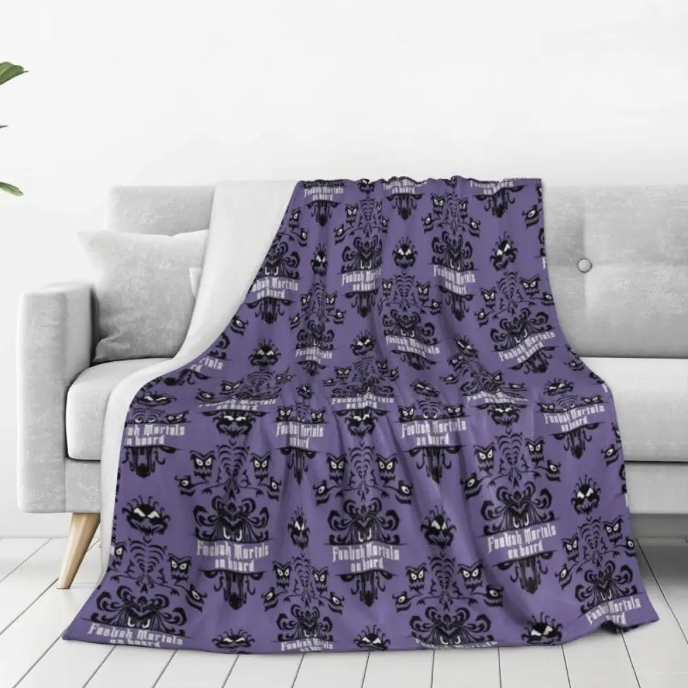 Haunted Horror Mansion Blanket 50"X40" Halloween Throw Blanket | Ultra Soft Warm Fleece, Living Room Bedroom Sofa Decoration