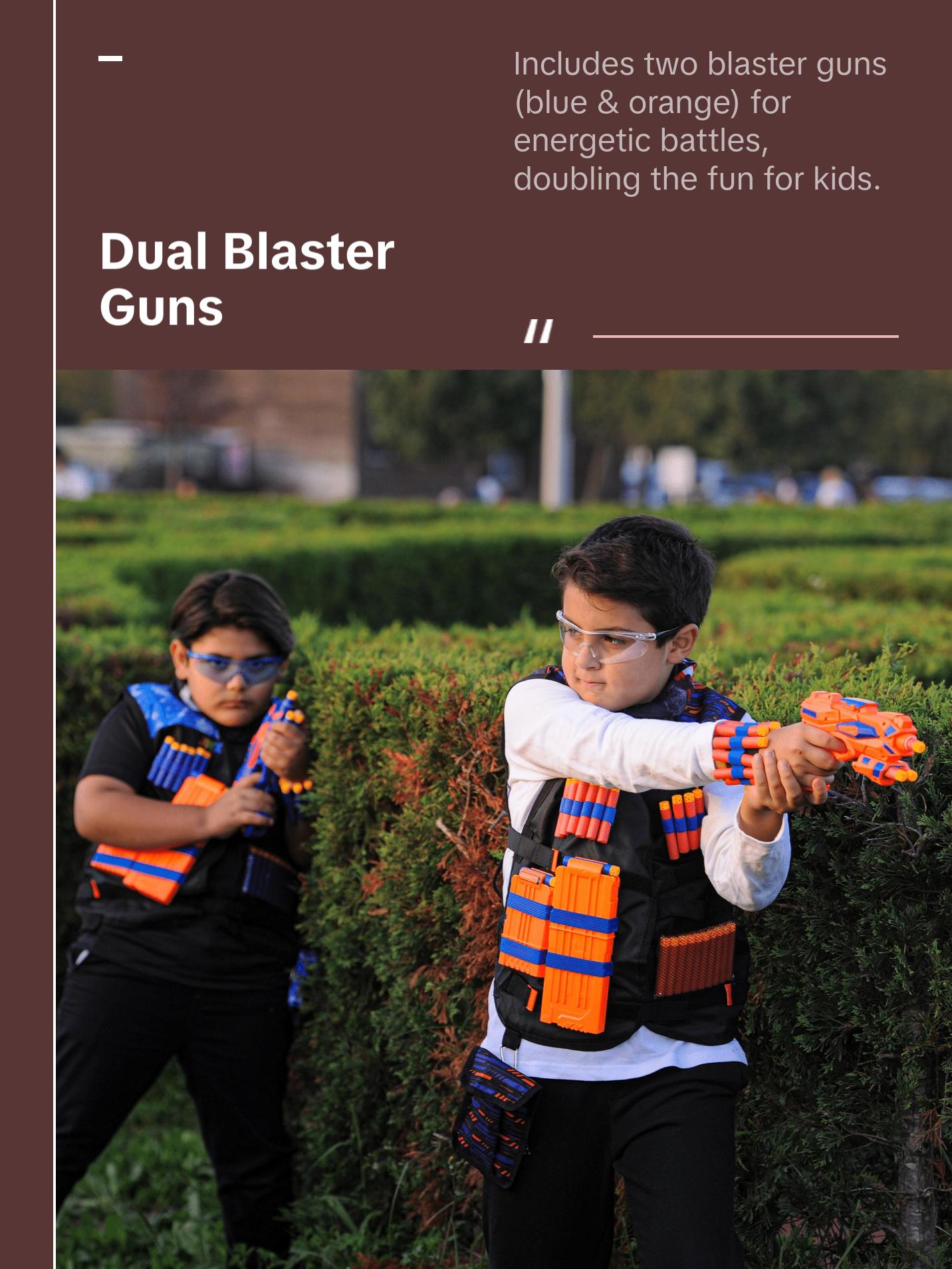 JoyX 2-Pack Blaster Guns with 60 Foam Darts - Ultimate Kids' Battle Pack test  gun Insanity Mega