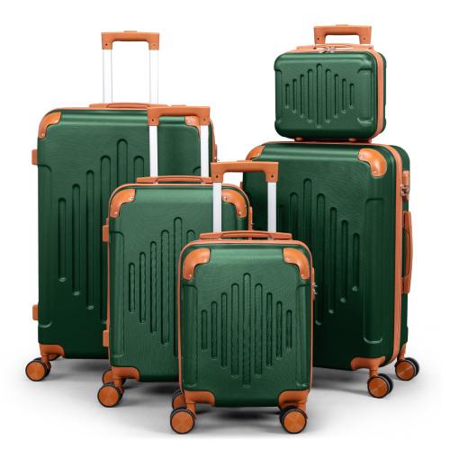 Ubesgoo Luggage Sets 5 Piece, ABS Hardside Suitcase Set with Double Spinner Wheels & TSA Lock for Travel Business, 5-Piece Set (12/16/20/24/28)