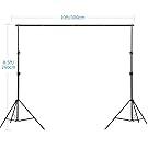 VINGLI Photography Lighting, 6.5ft x 10ft Backdrop Stand and Umbrellas Continuous Lighting Kit for Photo Studio Product, Portrait and Video Shoot Photography