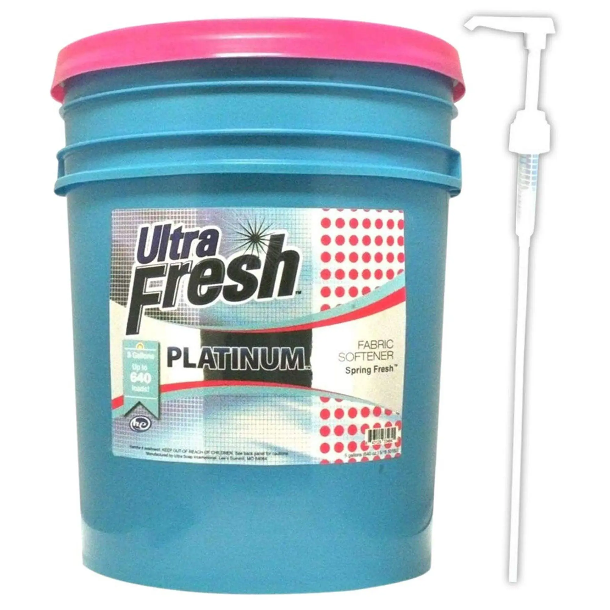Ultra Fresh Platinum 5 Gal Spring Fresh Fabric Softener Up to 640 Loads w/Pump Fragrance Household