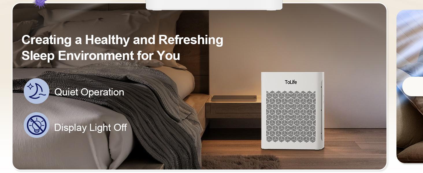 ToLife NEW - TZ-K2 Air Purifier (Covers up to 1095 Sq Ft) - HEPA Filter, Removes Smoke, Pollen, Pet Dander, PM2.5 Display, Auto Mode, Timer, Ideal for Large Rooms