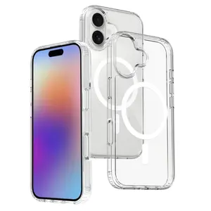 For Apple iPhone 17 16 15 14 13 12 / Pro Max / Air / Plus / Pro / Mini Clear Case Slim Cover With MagSafe Transparent Shockproof Protection Protective iPhone case