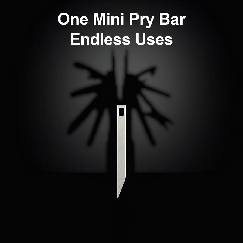 VAYWET The Mighty Bar - Super Strong Stainless Steel Keychain Pry Bar for Everyday Tasks EDC Prybar Heavy Duty EDC Keychain Pry Bar Tool (No ring) Portable Household Multifunctional, Small Keychain Accessories