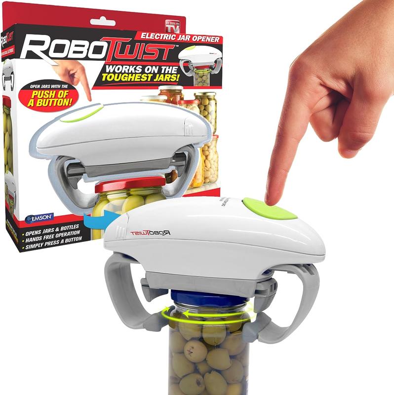 RoboTwist Automatic Jar Opener, Deluxe Accessibility Model with Enhanced Torque, Hands-Free Electric Opener for All Jar Sizes – Ideal for Limited Grip Strength and Easy for Anyone to Use