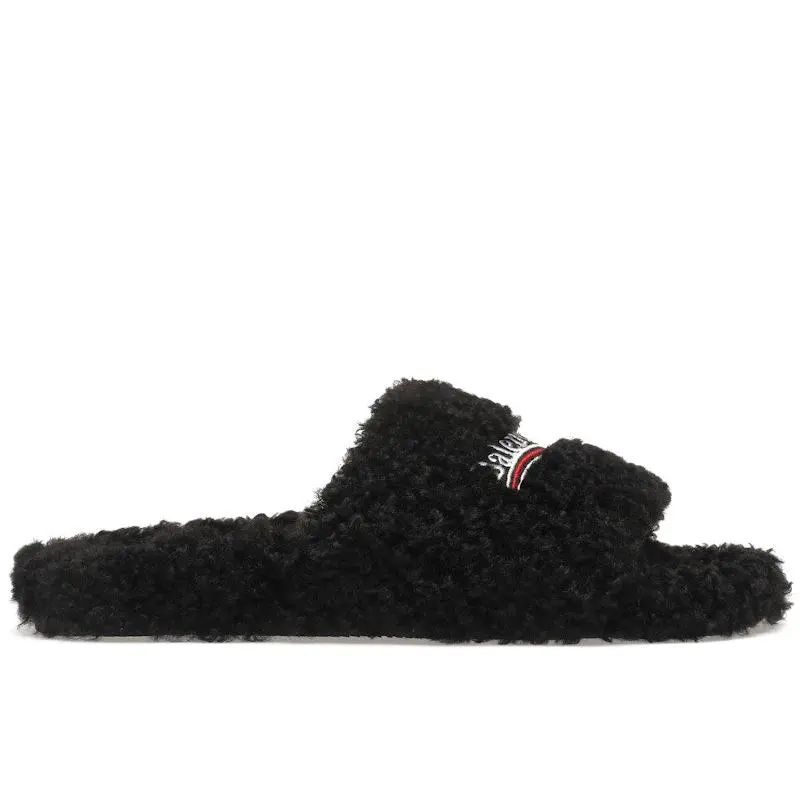 Balenciaga Men's Furry Slide Black, from StockX