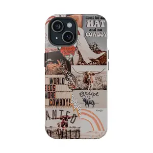 Cowgirl Collage Tough iPhone Case | Western Style for iPhone 17 16 15 14 13 12 Plus Pro Max