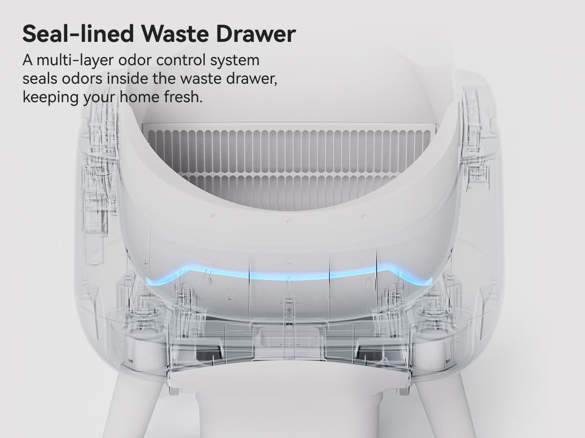 CATLINK Automatic Self - Cleaning Cat Litter Box Scooper Open-X | Ultra-Quiet Operation, App Control, 12L Large Waste Bin, Smart Litter Level Monitoring, Multi-Safety Anti-Pinch Design, Compatible with All Cat Litter, Odor Control, Easy Setup