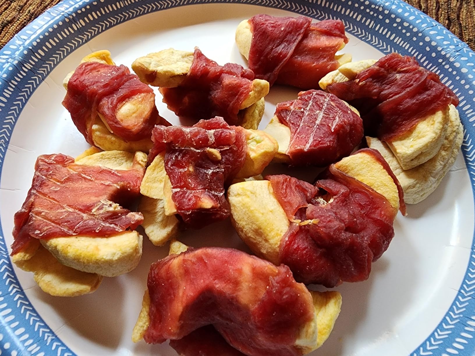 Hubert Gourmet Chicken & Duck Wrapped Apple Bites, Low Ingredient Healthy Dog Treats, High Protein Puppy Snacks