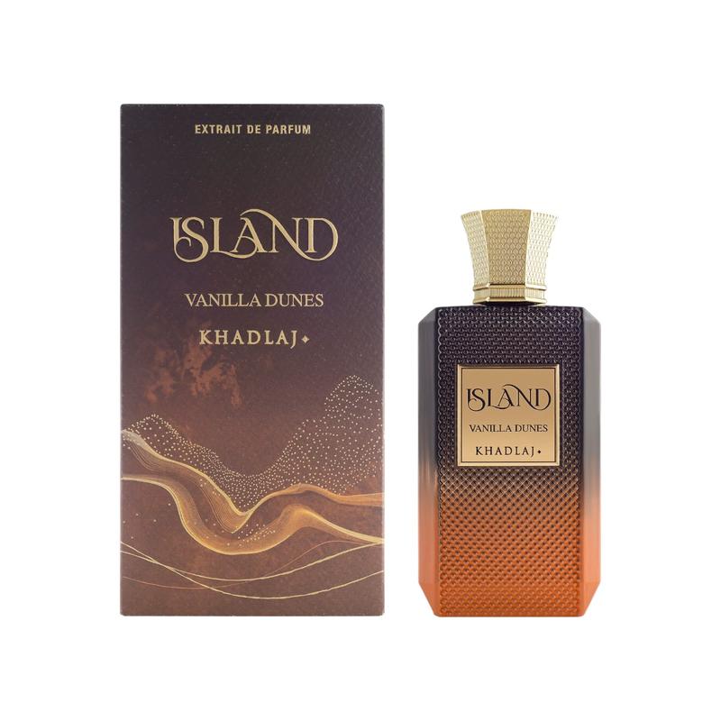 Khadlaj | Island | Vanilla Dunes | Eau De Parfum | Unisex Fragrance | 100 ML |  Vanilla - Cinnamon & Cardamom |