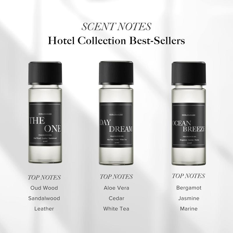 Quiet Operation Diffuser Discovery Kit - Wireless, 3 Luxury Scents, 1000 Sq Ft, Sleep & Relaxation,Rechargeable - Remote Control