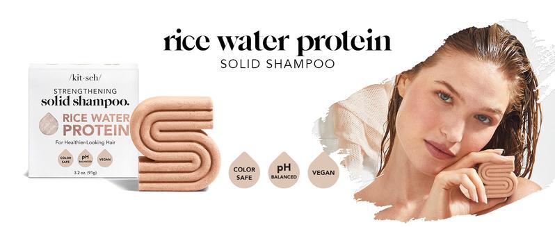 Kitsch Rice Water Shampoo Bar Soap for Hair Care - Soap Bar for Strengthening Weak or Damaged Hair, All Natural, Paraben-Free, Made in US, 3.2oz