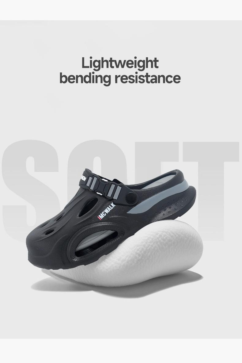 Unisex Sporty Slip on Clogs，Casual Comfortable Breathable Beach Water Sandals,Soft Non-Slip Sports Slippers for Indoor & Outdoor