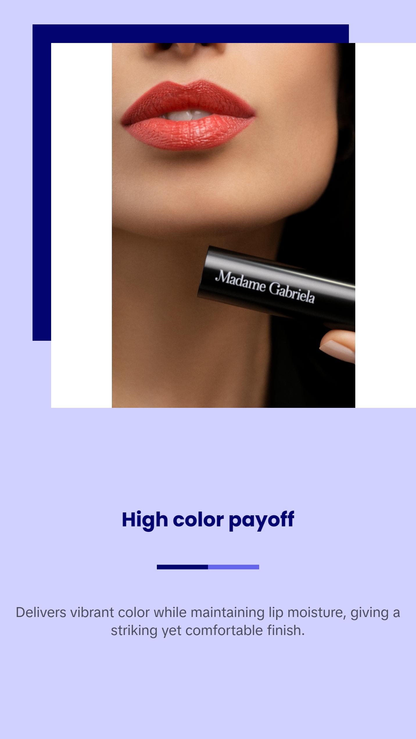 MADAME GABRIELA Coral Red Lipstick - Infused with Manuka Honey, Shea Butter, and Oils - Clean, Moisturizing, Natural - Cruelty-Free, Paraben-Free - Unique for All Skin Tones - Mexico City at 9PM