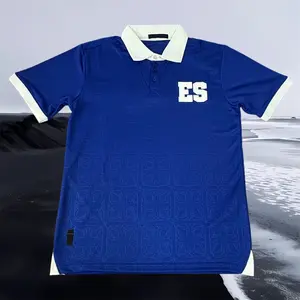 2025 El Salvador National Team Home Blue Short Sleeve Soccer Jersey Fans Version Breathable