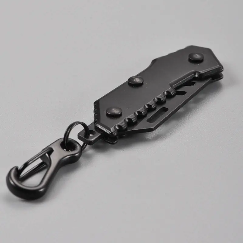 Mini EDC Portable Knife Keychain For Outdoor Camping, Mini Folding Knife Keychain, Fashion Accessories for Men& Women, Folding tiny Pocket Knives, Great Gift,Black