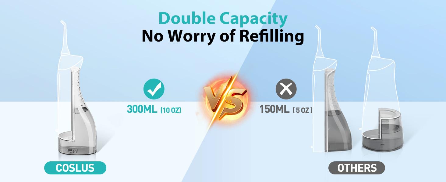COSLUS CX20 Water Flosser For Teeth Cleane: Portable Cordless Oral Irrigator 300ML, 5 Nozzle,Multimodes, Rechargeable,IPX7 Waterproof for whitening tablets,Tongue Scraper Water Flosser For Braces,water flosser for tonsil stones/tartar, Oral Plaque Remover COSLUS CX20 Water Flosser For Teeth Cleane: Portable Cordless Oral Irrigator 300ML, 5 Nozzle,Multimodes, Rechargeable,IPX7 Waterproof for whitening tablets,Tongue Scraper Water Flosser For Braces,water flosser for tonsil stones/tartar, Oral Plaque Remover