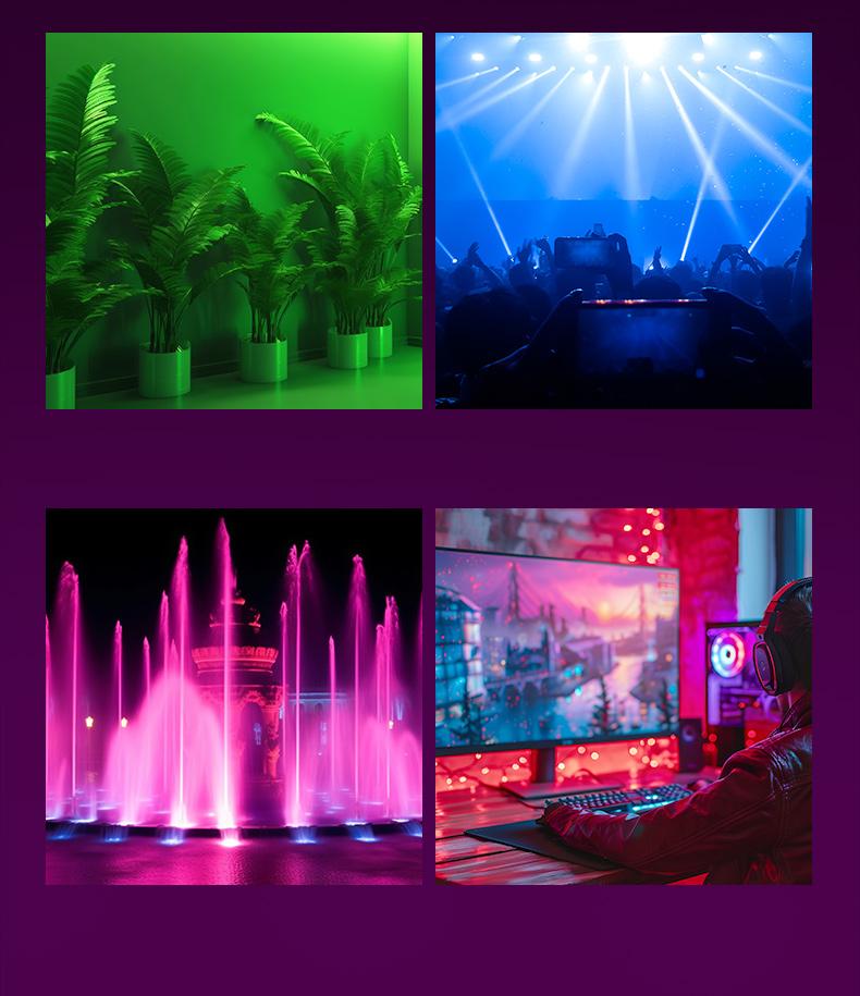 SANSI RGBW LED Outdoor Waterproof Permanent Lights, 80~160W Color Changing Lights with Remote, Perfect for Valentine's Day Decor, Parties, Stages & Landscape, Energy Efficient, IP66 Waterproof, 2-Pack Landscape Light luces de colores Lighting Decorative