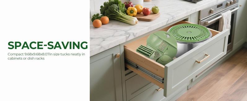 SUSTEAS 5-in-1 Salad Maker – Vegetable/Fruit Chopper with Strainer & Filter – Fast Prep Kitchen Utensil