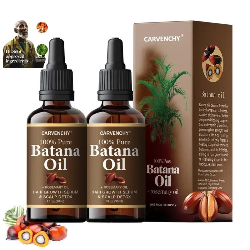 1/2/3 PCS Organic Batana Oil with Rosemary & Vitamin E, Deep Nourishing Scalp Care Oil, Natural Detox & Hair Strengthening Treatment for All Hair Types