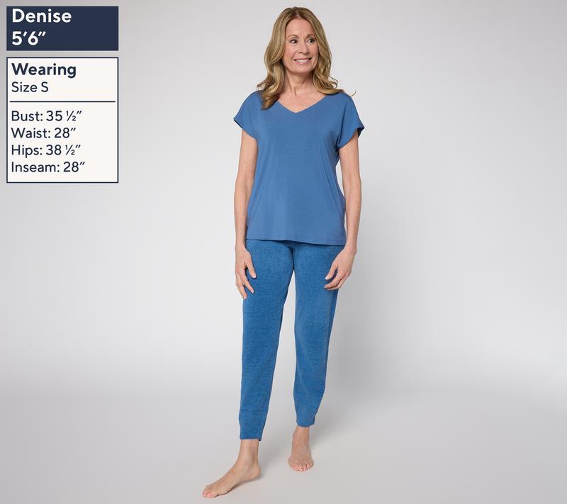 Barefoot Dreams Regular Modal Double V-Neck Dolman and CCUL Jogger