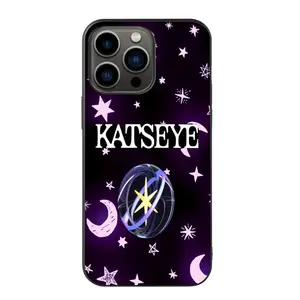 KATSEYE Cosmic Starry Night iPhone Case Slim Protective Cover with Retro Logo & Celestial Details for iPhone 16 15/14/13/12/11 Series