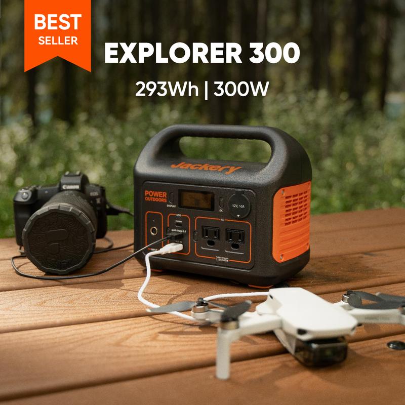 Jackery Portable Power Station Explorer 300 For Winter Travel black friday deal, 293Wh Backup Lithium Battery, 110V/300W Pure Sine Wave AC Outlet, Solar Generator (Solar Panel Not Included) for Outdoors Camping Travel Hunting Blackout power portable solar Jackery Portable Power Station Explorer 300 For Winter Travel black friday deal, 293Wh Backup Lithium Battery, 110V/300W Pure Sine Wave AC Outlet, Solar Generator (Solar Panel Not Included) for Outdoors Camping Travel Hunting Blackout power portable solar