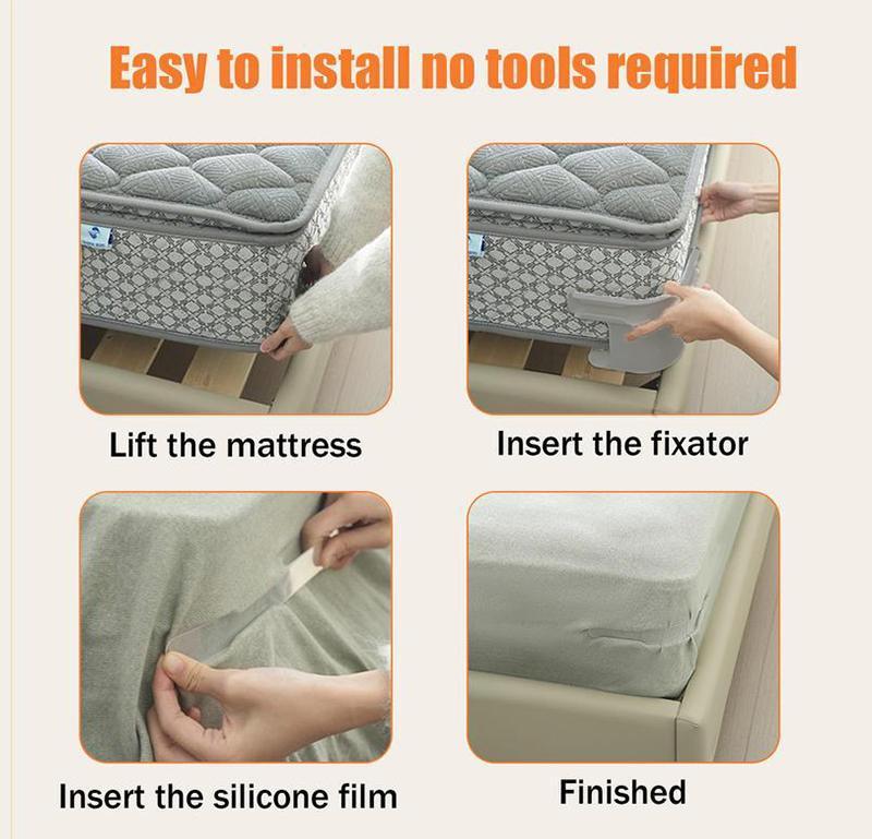 Bed Sheet Holder with Locking Clips, Corner Fitted for Standard Mattress Sizes | Durable Bedding Accessories | Lock Sheet Holders Keep Sheets Tight | Heavy Duty Bed Sheet Corner Fixing Device | New Year's gift, Valentine's Day gift