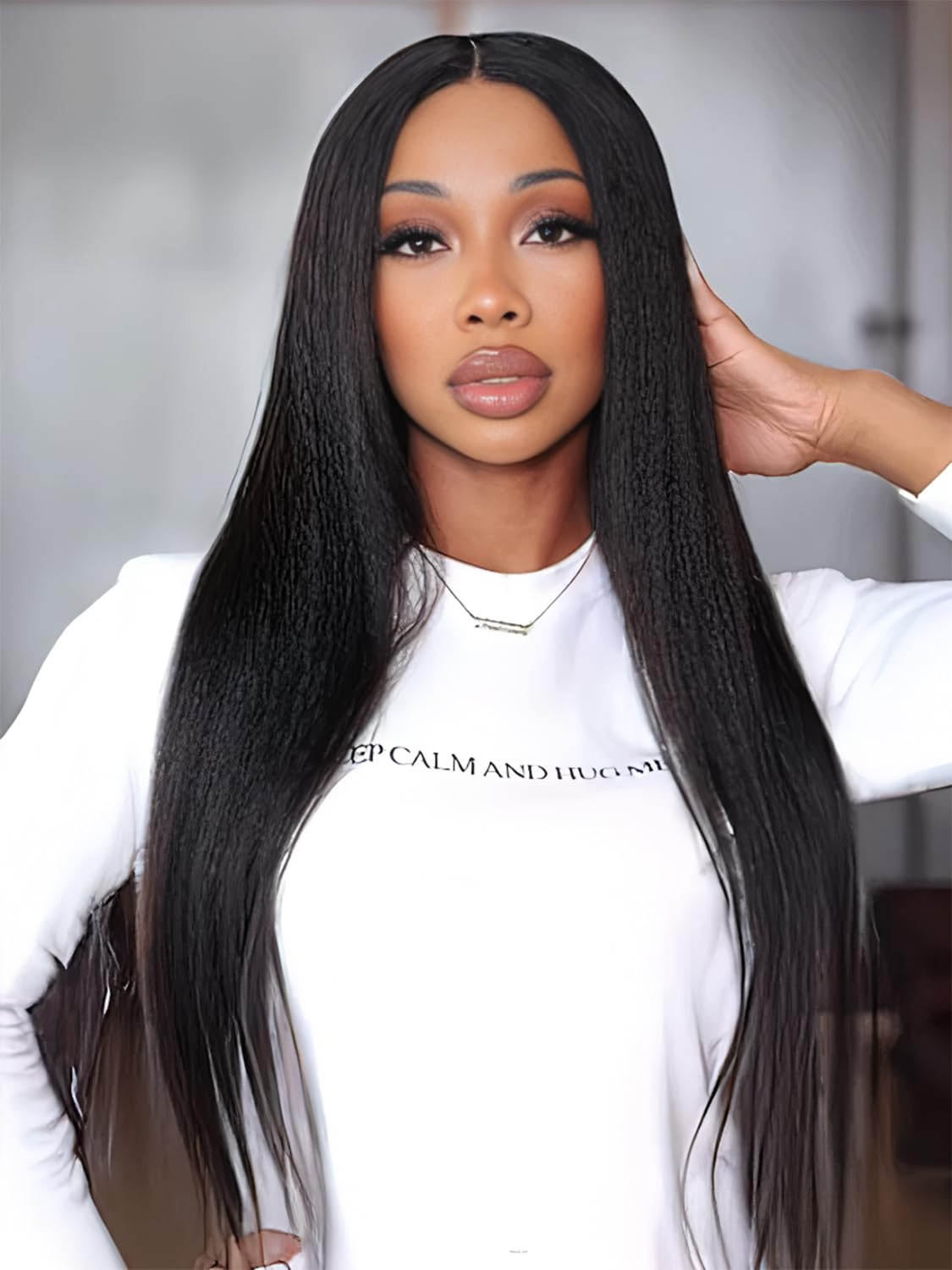 Mamushow 180% Density V Part Wig Human Hair Body Wave and Straight Human Hair Wigs for Black Women Upgrade U Part Human Hair Wig Full Head Clip In Half Wig
