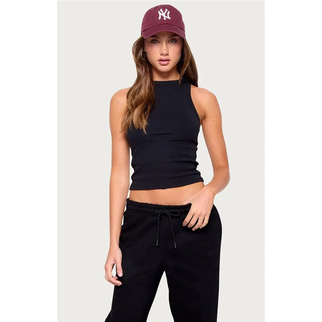 Edikted Women's Filipa High Neck Ribbed Tank Top
