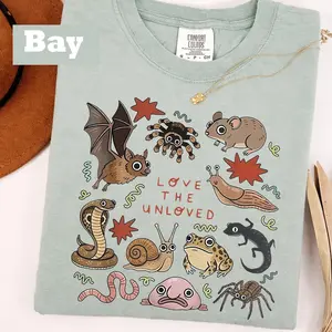 Comfort Colors Love The Unloved Heritage Graphic Tee, Aesthetic Cute Weird Animal Spirit Shirt, Radiant Retro Entomology Science Nerd Top, Thoughtful Bug Lover Biology Teacher Gift Boutique Heritage Apparel
