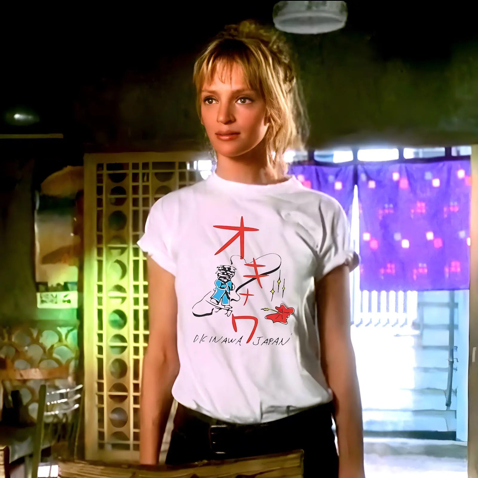 Kill Bill Okinawa T-Shirt, Vintage 90s Movie Graphic Tee, Film Lover Gift, Unisex Fit Design, Gift for Men and Women