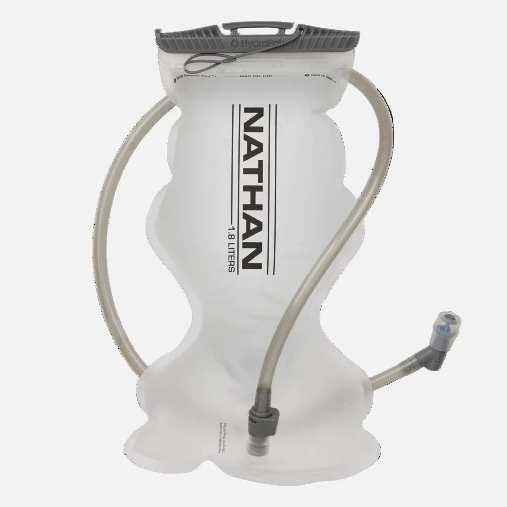 NATHAN Hydration Bladder 1.8 Liter BPA-Free with Quick Release Hoses for Easy Cleaning and Setup Compatible with Pinnacle Pro and Breeze Vests - Water Storage Bottle