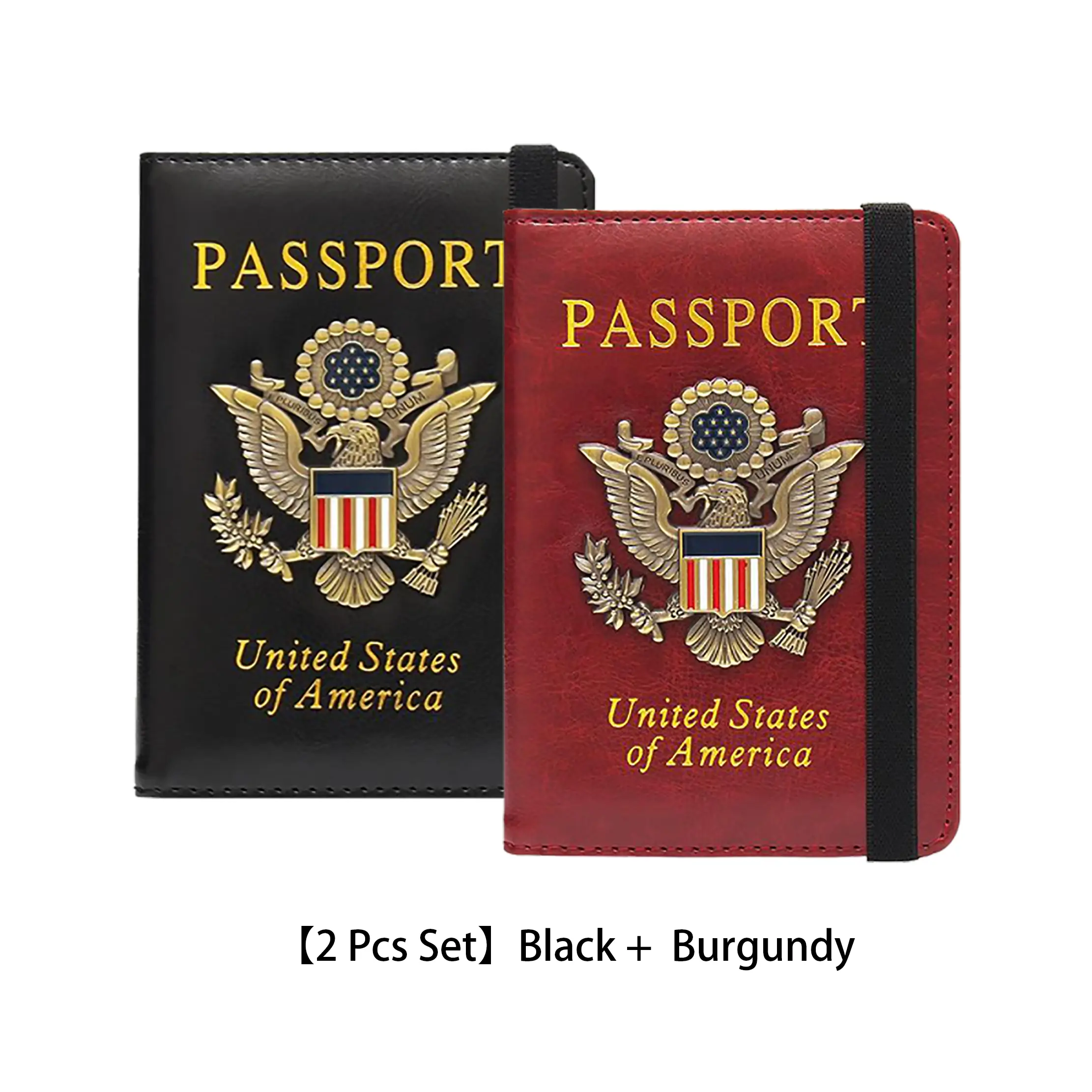 【2 Pcs Set】Black + Burgundy