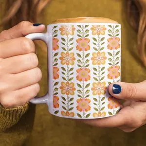 Subtle Fk President Retro Floral Mug, Anti Trum President Flower Coffee Mug, FDT tea Cup, Liberal Democrat Gift Cup, Anti Maga Cup, Political Cup, Feminist Mug