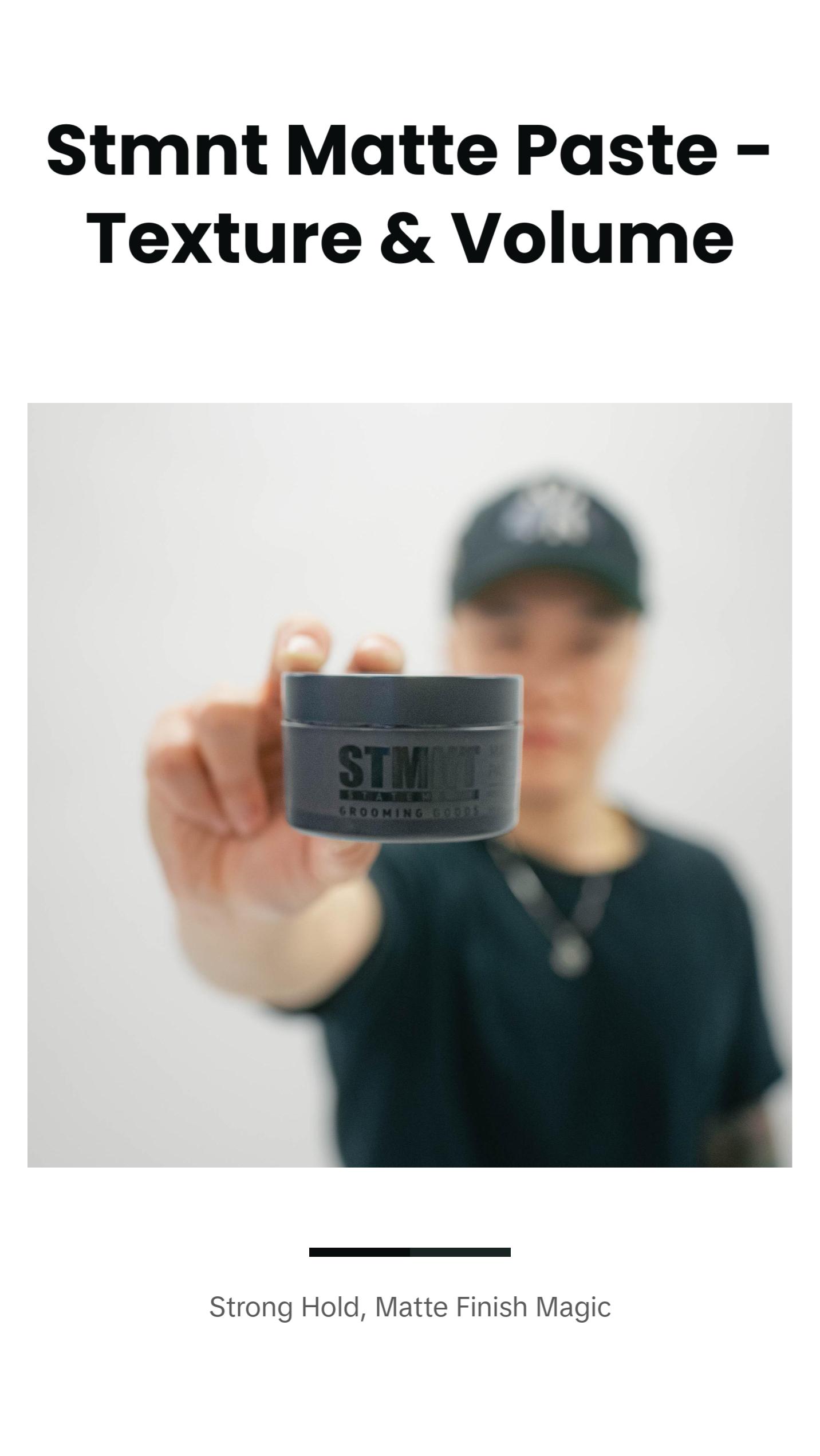 STMNT Styling Matte Paste - Texture & Volume - Natural Finish