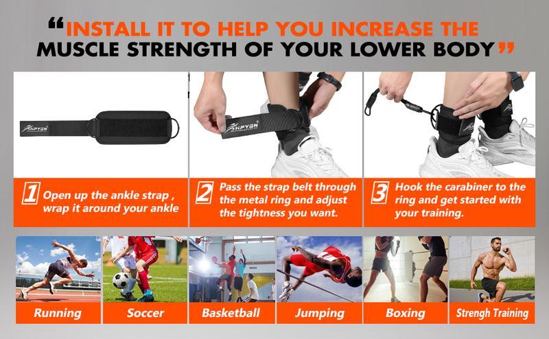 CozyYard Ankle Resistance Bands, Ankle Bands for Working Out with Cuffs, Resistance Bands for Leg Butt Training Workout Equipment for Kickbacks Hip Gluteus Training Exercises, Ankle Strap with Exercise Bands Outdoorfun Fitness