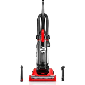 Dirt Devil Multi-Surface+ Upright Bagless Vacuum Cleaner for Carpet and Hard Floor, Powerful, Lightweight, Corded Vacuum Cleaners for Home Use, UD76210V, Red